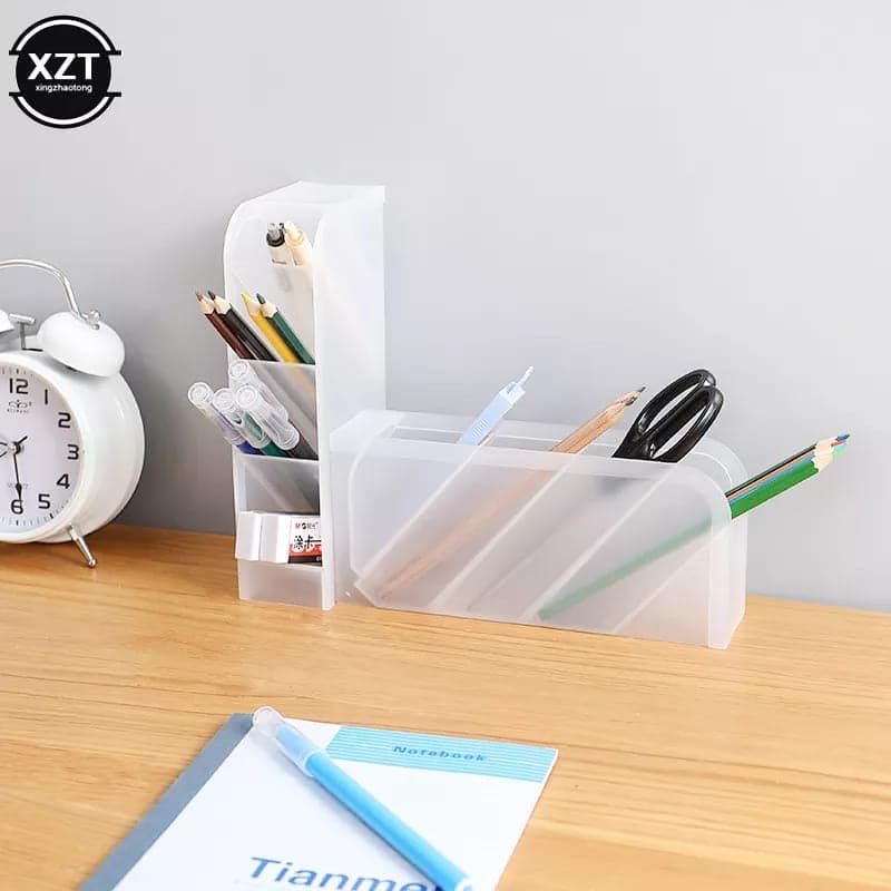 Plastic Pen Holder, Cosmetic Organizer Box, Storage Container Case Plastic Pen Holder, Cosmetic Organizer Box, Storage Container Case